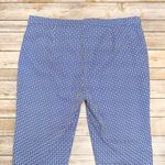 Vince Camuto  Cobalt Blue White Diamond Geometric Pull On Ankle Length Pants Photo 5