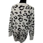Abercrombie & Fitch Animal Print Tunic Sweater Gray/Black Women Medium Pullover Photo 2