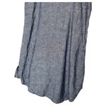Tahari Dress Womens XS Linen Halter Sleeveless A Line Chambray Beachy Tank Blue Photo 5