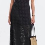 Madewell  Eyelet V-Neck Maxi‎ Dress Black size 16 NWT FLAWED Photo 0