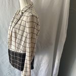 Worthington Plaid Blazer | Black & Cream | Size L | Classic Elegance. Size L Photo 2