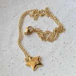Handmade grunge y2k star swirl fully gold stainless steel chain necklace💫🌀 Photo 4