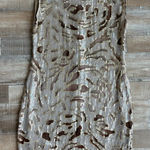 Alice + Olivia  Gold Sequin Shift Dress Size 4 Photo 0