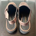 Free People  Abbey Road Slingback Mules Metallic Leather Glam Rhinestone size 8 Photo 4