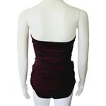 Victoria's Secret Plum Riched Strapless One Piece Swimsuit Size 12B Photo 4