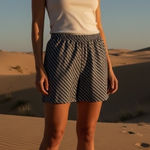 Nike Women Purple/White/Gray Drawstring Workout Roomy Jogging Trendy Shorts L # Photo 0