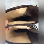 UGG  Elsa Waterproof Leather Boots Brown & Green Wool Women’s Size 7 Photo 8