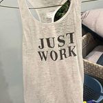 SheIn Women’s “Just Work” White Medium Tank Top Photo 0