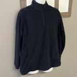 Land’s End Women Black Long Sleeve Antistatic Pullover ZipUp Fleece Photo 2