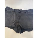 Torrid Black Denim Cut Off Shorts EUC Sz 18 Plus Size Cotton Spandex Casual Photo 1