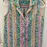 Vintage 1980 Bushwacker USA Coral Summer Themed Sleeveless Blouse, Size M Purple Size M Photo 0