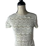 Michael Kors  XXSmall Swimsuit Summer Beach Crochet Dress Cover Up White‎ Layered Photo 1