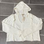 White Crow  Toluca Terry Cloth Cropped Hoodie size Medium Photo 3