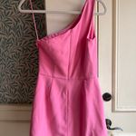 One Shoulder pink Mini Dress Size 8 Photo 1