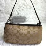 Coach y2k Brown Signature Canvas Wristlet Mini Purse Photo 1