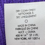 Alice + Olivia Purple Crewneck Cashmere Oversized Ribbed Sweater XS Photo 4