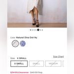 LC Lauren Conrad  Modern Wrap Tea Length Midi Dress Natural Dina Dot Navy Small Photo 3