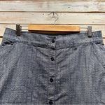 Vintage Columbia 100% Organic Cotton Chambray Button Front Skirt Gray Size M Size M Photo 3