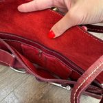 Boutique red leather horsebit shoulder bag Photo 5