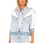 Pistola  Willow Denim Jacket in Transitions Jean Colorblock XS EUC Photo 1