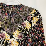 Free People  | Wildflower Fields Floral Rayon Henley Button Top S Photo 1