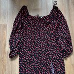 Princess Polly Ezra Floral Print Midi Dress Puff Sleeve Size 12 Photo 2
