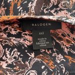 Halogen  Abstract Print V-Neck Pink Black Blouse XXL Photo 8