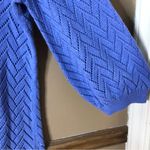 Talbots Plus Linen Pointelle 3/4 Sleeve Sweater Blue Periwinkle Plus Size X Photo 4