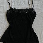 Lily White Vintage Black Lace Tank Top Photo 3