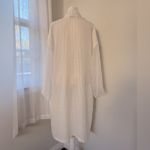 Victoria's Secret Vintage ‘90s Victoria’s Secret Gold Label White Waffle Print Sheer Robe Photo 4