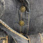 Wet Seal Vtg  Denim Top Tie Belt Waist SS Jacket Button Up Size Medium Photo 3