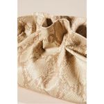 Anthropologie • Jory Clutch purse crossbody bag ruffle python snakeskin beige Photo 7