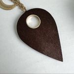 Ny Collection NY Layered Necklace w/ Moon, Coin, Tassel, Turquoise Colored Stone Witchcore Photo 4