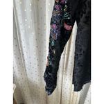 Vintage Draper's & Damon's Floral Velvet Beaded Sequin Open Evening Jacket L Black Size L Photo 2