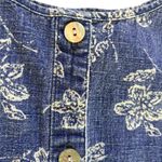 L.L.Bean  Vintage Midi Dress Linen Cotton Floral Button Down Womens Medium Petite Photo 5