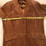 Dennis Basso Dennis by  genuine leather jacket blazer Women’s size medium brown Photo 1
