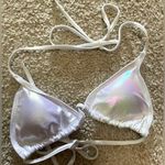 SheIn NWT SXY Halter Triangle White Bikini Top Swim Size Small Photo 2