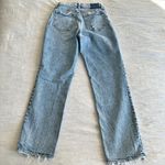Abercrombie & Fitch  The 90's Straight Ultra High Rise Jeans Distressed Blue Photo 2