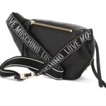 Love moschino NEW  Heart Chain Trim Black Belt Bag Photo 2