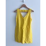 Banana Republic dress size 4 yellow linen cutout Photo 2