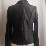 Vigoss Black Asymmetrical Faux Leather Jacket Photo 5