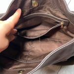 Cuore & Pelle Sophia Leather Hobo Slouchy Shoulder Bag Brown Magnetic Closure Photo 5