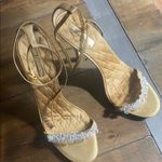 Enzo Angiolini  Gold Women's Heels crystal detailing size 8.5‎ Photo 0