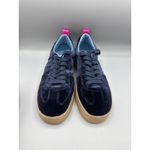 Steve Madden Tucker Navy Sneakers 9 Velour Casual Gum Sole Pink Accents Photo 1