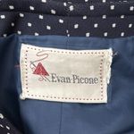 Vintage 60s/70s Evan Picone Navy & White Button Up Vest Mini Dress Blue Size 10 Photo 2