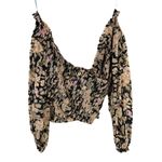 Free People NWT  East To West Smocked Top Off the Shoulder Black Size Medium M Photo 1