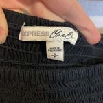 EXPRESS  black bandage smocked top. Cropped Photo 1