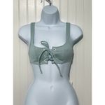 Solid & Striped Isabella Lace Up Bikini Swim Top Sky Blue XS Extra Small Photo 3