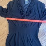 Taylor Black Long Sleeve Jersey Dress Petal Neck Size 4 Photo 4