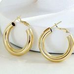 18K Gold Plated Hoop Earrings for Women Photo 0